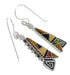 Multicolor Sterling Silver Southwest Water Wave Hook Dangle Earrings WX71693